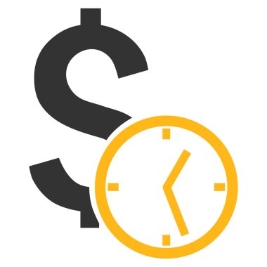 Doları kredi düz vektör simgesi