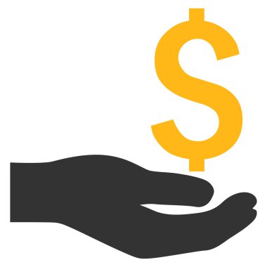 Ödeme düz vektör simgesi