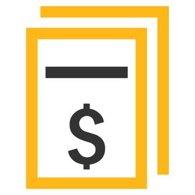 Fiyat kopyası düz vektör simgesi