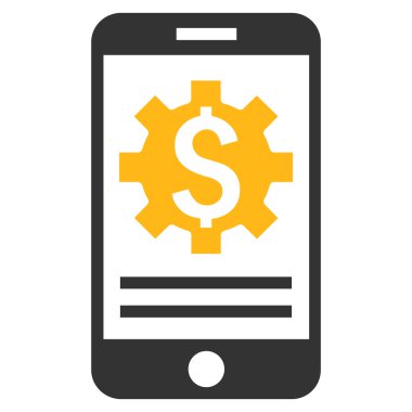 Cep Bank düz vektör simge seçenekleri