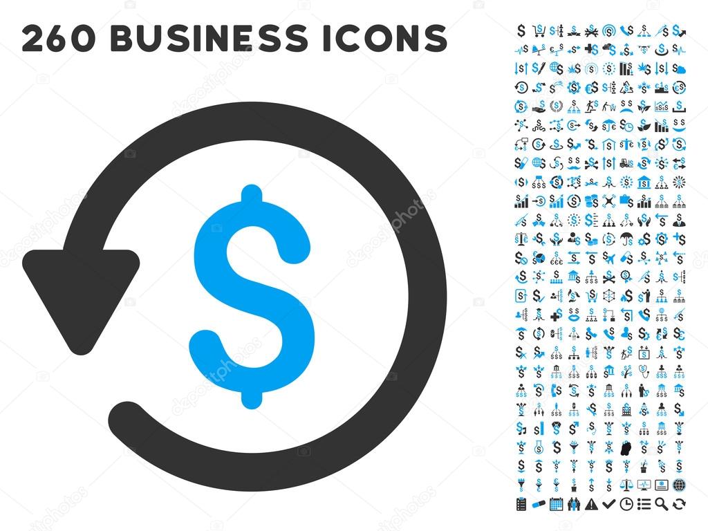 Rebate Icon with Flat Vector Set