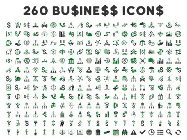 260 Flat Vector Business Icons clipart