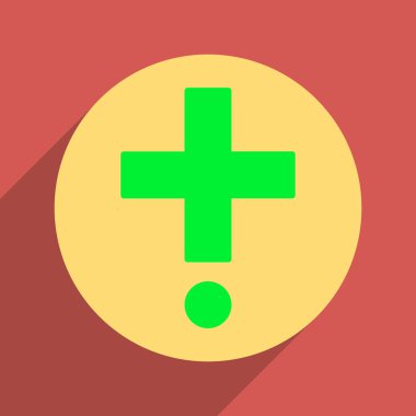 Eczane düz Longshadow kare simgesi