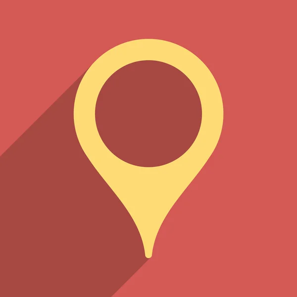 Map markör platt Longshadow Square ikon — Stockfoto