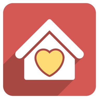 Darülaceze düz yuvarlak kare simgesi uzun gölge ile