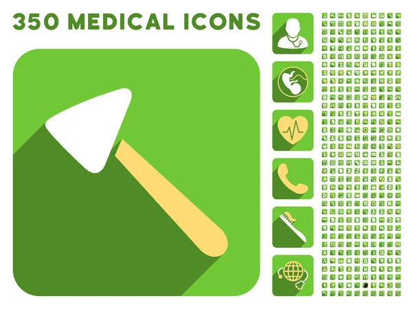 Icone Hammer neurologo e medico Longshadow Icon Set — Foto Stock