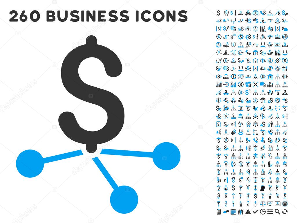 Bank Branches Icon with Flat Glyph Set