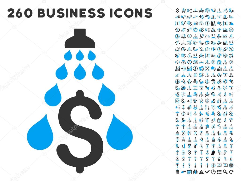 Money Laundering Icon with Flat Vector Set