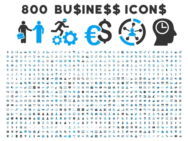 800 düz glif iş ikonları/simgeleri