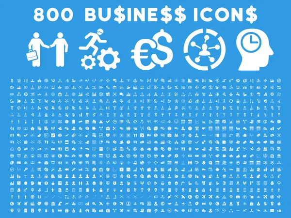 800 düz vektör iş ikonları/simgeleri