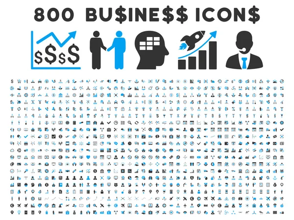 800 düz vektör iş ikonları/simgeleri