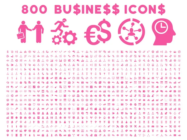 800 düz vektör iş ikonları/simgeleri