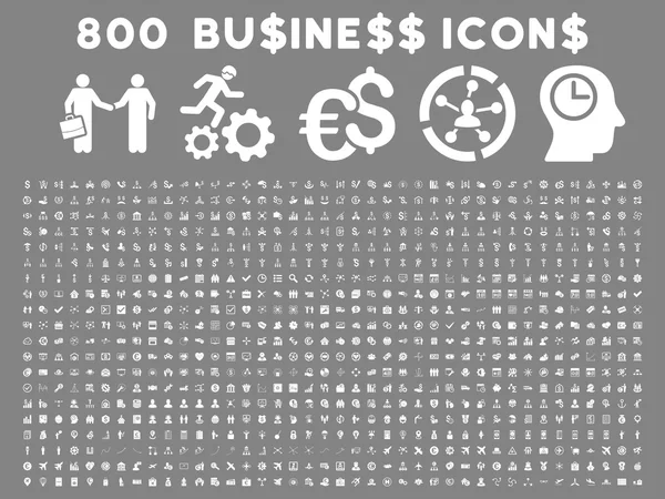 800 düz vektör iş ikonları/simgeleri