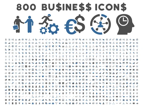 800 düz vektör iş ikonları/simgeleri