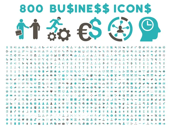 800 düz vektör iş ikonları/simgeleri