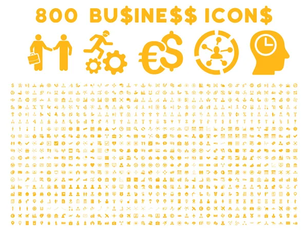 800 düz vektör iş ikonları/simgeleri