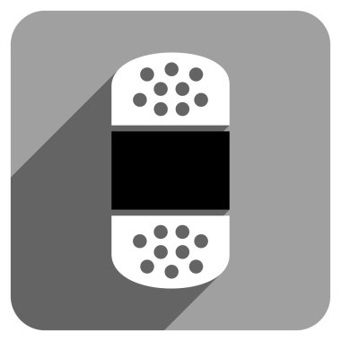 Uzun gölge ile sıva düz kare simgesi