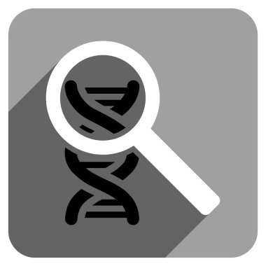 DNA düz kare simgesini uzun gölge ile keşfedin