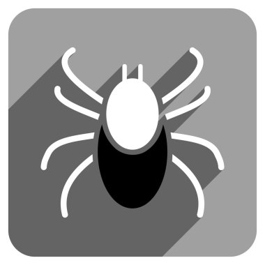 Uzun gölge ile mite düz kare simgesi