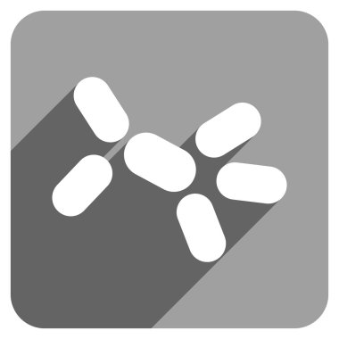 Uzun gölge ile Maya düz kare simgesi