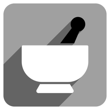 Uzun gölge ile harç düz kare simgesi