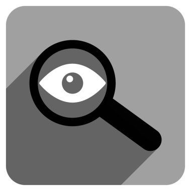 Uzun gölge ile vizyon düz kare simgesi araştırmak