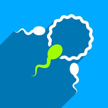 Uzun gölge ile fertilizasyon düz kare simgesi