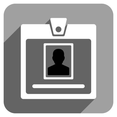 Uzun Gölge kişi rozet düz kare simgesi