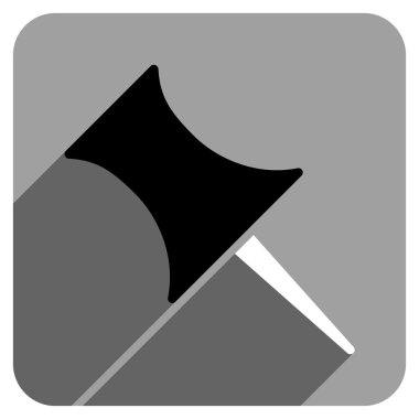 Uzun gölge ile PIN düz kare simgesi