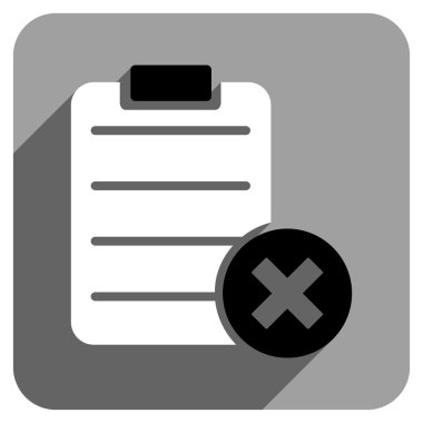 Uzun gölge ile Reddet Form düz kare simgesi