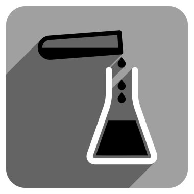 Uzun gölge ile sıvı transfüzyonu düz kare simgesi