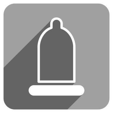 Preservative Flat Square Icon with Long Shadow