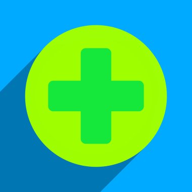 Medicine Flat Square Icon with Long Shadow
