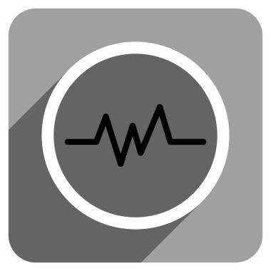 Darbe düz kare simgesini uzun gölge ile izleme