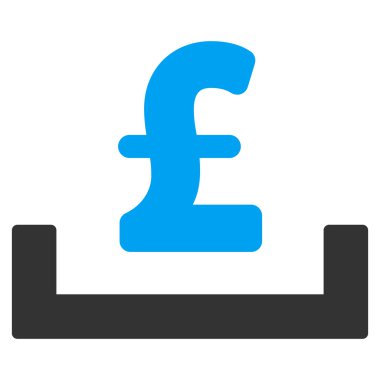 Lirası mevduat yerleşim düz vektör simgesi simgesi