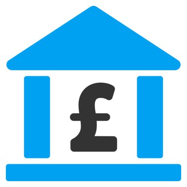 Lirası banka düz vektör simgesi simgesi