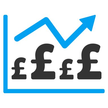 Lirası mali grafik düz vektör simgesi simgesi