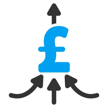 Lirası mali toplayıcı düz vektör simgesi simgesi