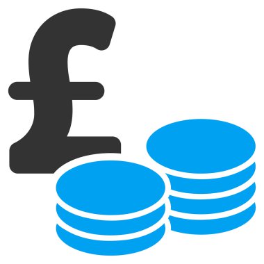 Düz vektör simgesi simgesi Lirası paraları