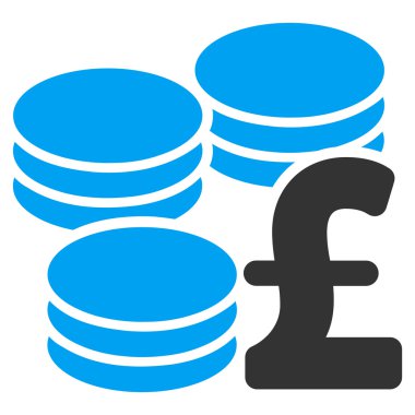 Düz vektör simgesi simgesi Lirası paraları