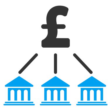 Lirası banka organizasyon düz vektör simgesi simgesi