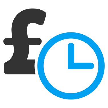 Pound kredi düz vektör simgesi simgesi