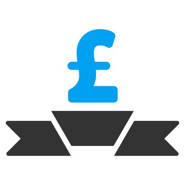 Lirası iş sigorta primi şerit düz vektör simgesi simgesi