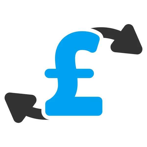 Pound Cash Outs Flat Vector Icon Symbol — Stock Vector