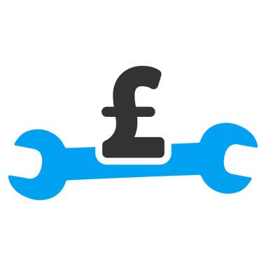 Düz vektör simgesi simgesi hizmet Lirası maliyet