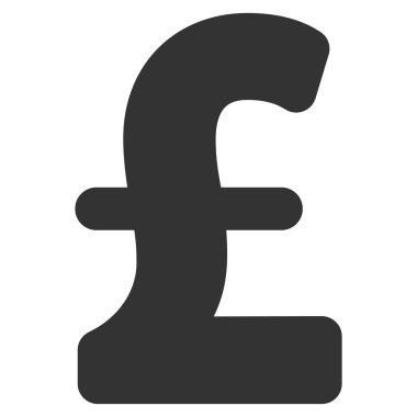 Pound Sterling düz vektör simgesi simgesi