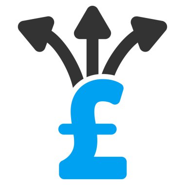 Paylaşım Lirası düz vektör simgesi simgesi