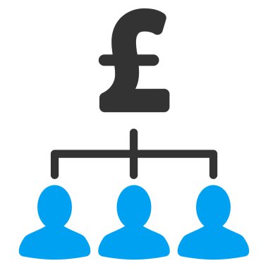 Pound ödeme ilişkiler vektör simgesi simgesi düz