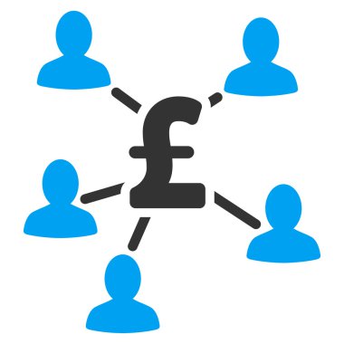 Vektör simgesi simgesi pound ödeme istemcilerinin düz