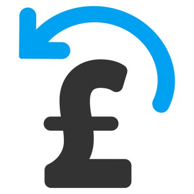 Pound ödeme düz vektör simgesi simgesi geri al